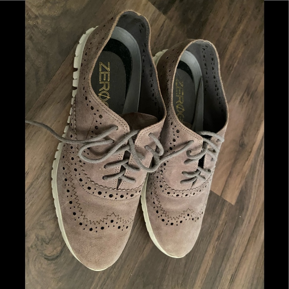 Cole Haan Zero-grand Wing suede Oxford Shoe